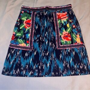 Anthropologie Pilcro And The Letter Press Anahi Embroidered Skirt
